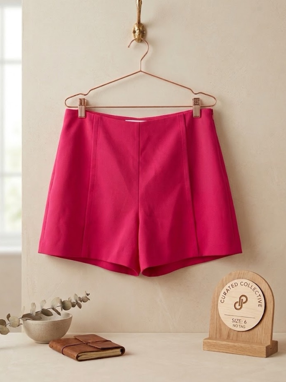 Mango Bright Pink Tailored Skort